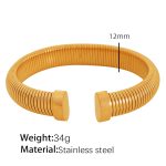 color: 12mm Width SZ44 Gold