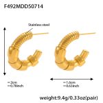 color: F492-Gold Earrings