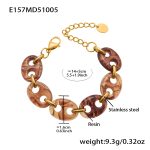 color: E157-Amber Color Bracelet 14+5cm