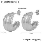 color: F1654-Steel Color Cast Earrings