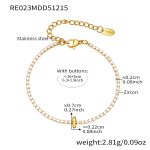 color: RE023-I Letter Gold Bracelet 16+5cm