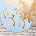 French Retro Unique Design Earrings Stainless Steel 18K Gold Plating Unique Ear Hooks Earring Ornament Women
