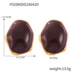 color: TXF020-Gold-Red Earrings