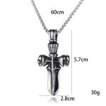 color: Cross + Stainless Steel Chain