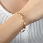 color: E048-Champagne Color Zircon Gold Bracelet