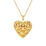 color: Size 4 Cutout Heart Gold MS-528D