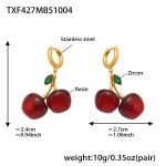 color: TXF427-Cherry Earrings