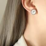color: F318-Steel Color Earrings