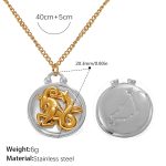 color: XL769SG4 Two-tone Gold Color Necklace