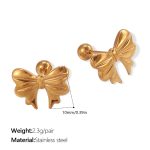 color: EH928G Gold Stud Earrings