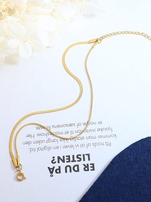 Jewelry Buckle Double Layer Blade Chain Exquisite Bracelet All-Match Stainless Steel Gold Plated Girlfriends Bracelet E208