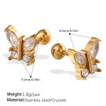 color: EH1034WEG Gold Piercing Stud Earrings