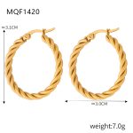 color: F1420-Gold Earrings