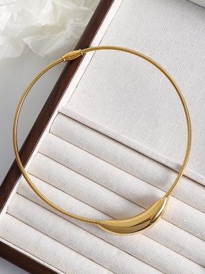 Retro Advanced Design Necklace Stainless Steel Non-Fading Light Luxury