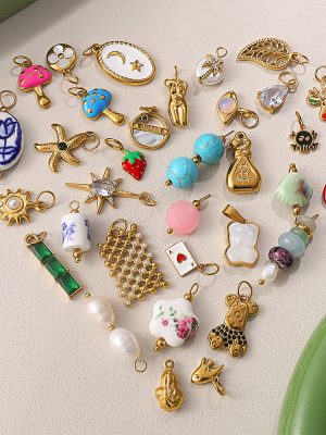 Creative Colorful and Diverse DIY Pendant Stainless Steel 18K Gold Plating Versatile Collection