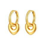 color: MS-654 Gold Cutout Heart Ear Cuff