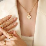 color: RP014-Y Letter Gold Necklace -39+5cm