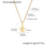 color: TXP313-Gold Starfish Necklace -34+5cm
