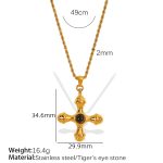 color: XL204 Tiger Eye Gold Necklace