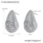 color: F1561-Steel Color Earrings