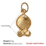 color: PJ220G Double-sided Hollow Gold Pendant