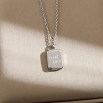 color: Square Steel Color Necklace C-034
