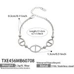color: TXE456-Box Link Steel Color Bracelet -17+5cm