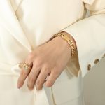 color: E183-Gold Bracelet -15+5CM