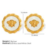 color: EH507 Gold Stud Earrings