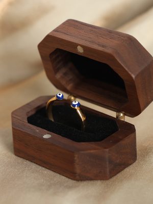 New Retro Personalized Advanced Eyes Stainless Steel Gold Plated Colored Enamel Glaze Open Ring Ornament Women