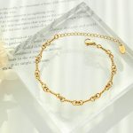 Unique Creative Personality Korean Style Environmentally Friendly Stainless Steel Ring Buckle Necklace Bracelet Jewelry Suit for Women