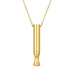 color: Tube Whistle Necklace Gold MS-520