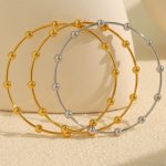 INS Popular Stainless Steel Bracelet Minimalistic Personalized round Beads Bracelet Women's High-Grade Bracelet