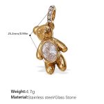 color: PJ354WEG White Glass Stone Gold Pendant