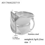 color: A917-Steel Color Ring / size: US 7