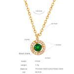 color: P1526-Round Green Glass Stone