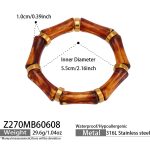 color: Z270-Gold Amber Resin Bangle