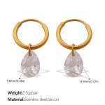 color: EH1267WEG White Zircon Earrings