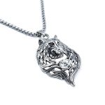 color: White + Stainless Steel Chain