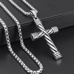 color: Screw-thread Cross + Stainless Steel Chain