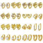 Stainless Steel Diamond Earrings Light Luxury High-Grade Geometric Earrings Women's All-Match 18K Ear Ring