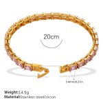 color: SL478PKG5.4MM Pink Zircon Bracelet