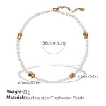 color: XL415WEG Freshwater Pearl Gold Necklace