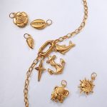 Stainless Steel Sun Dolphin Pendant Parts All-Match Four-Leaf Clover Elephant Design Ornament
