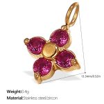 color: PJ392RRG Rose Red Zircon Gold Pendant