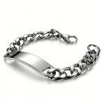 color: 10mm Curved Tag nk Lobster Clasp / size: 18cm Bracelet