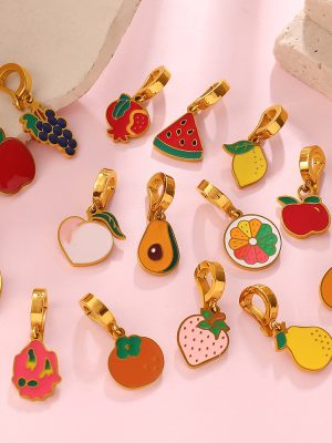 Vigorous Sweet Watermelon Strawberry DIY Variety Fruit Shape Bikini Buckle All-Match Pendant