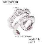 color: A396-Steel Color Ring / size: US 7