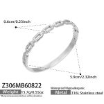 color: Z306-Cube Zircon Steel Color Bangle