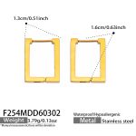 color: F254-Gold Medium Earrings Long 16mm